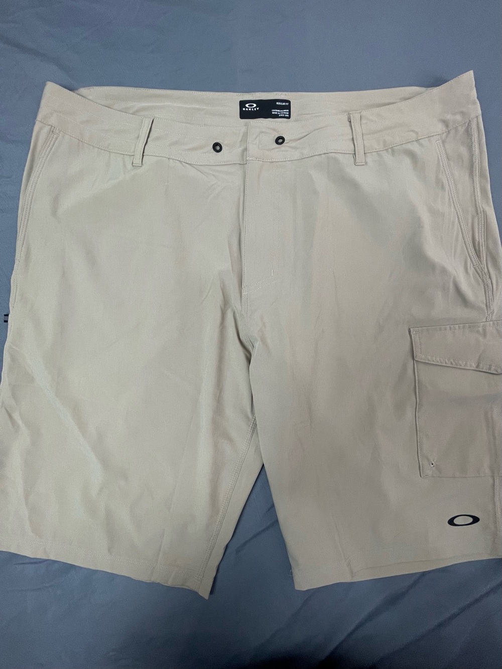 Oakley Shorts Mens 38 Tan Regular Fit Stretch Lightweight Golf Polyester Active